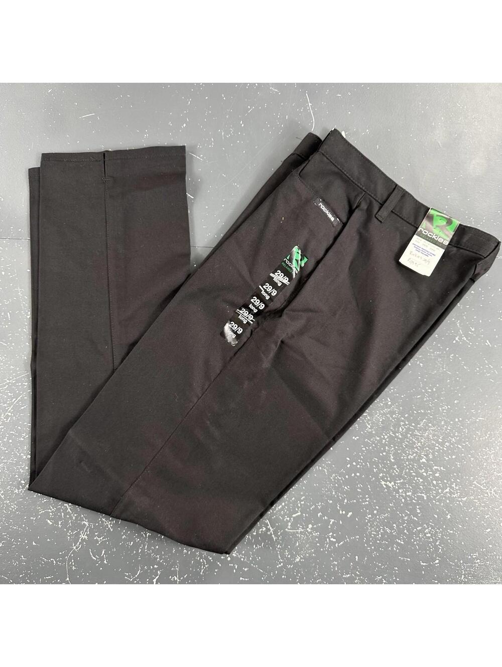 VTG Rockies Pants Women 29/9 Black Stretch Twill No Pocket 29x32 Inseam NWT USA - Picture 8 of 9